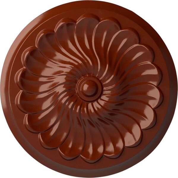 Ekena Millwork Flower Spiral Ceiling Medallion (Fits Canopies up to 2"), Hnd-Painted Firebrick, 12 1/4"OD x 2 1/4"P CM12FLFIF - main